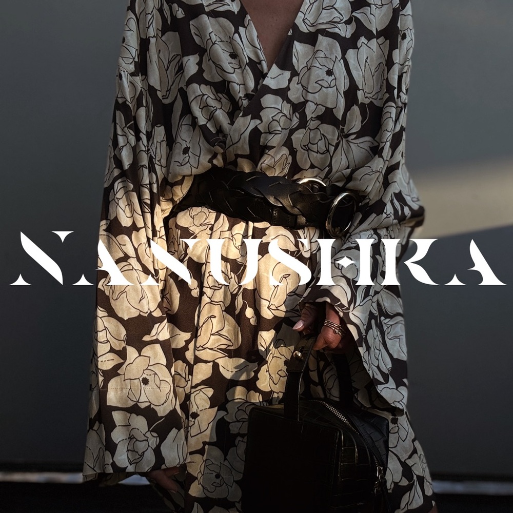 NANUSHKA Lara Floral-print Wrap Dress In Porcelain Rose